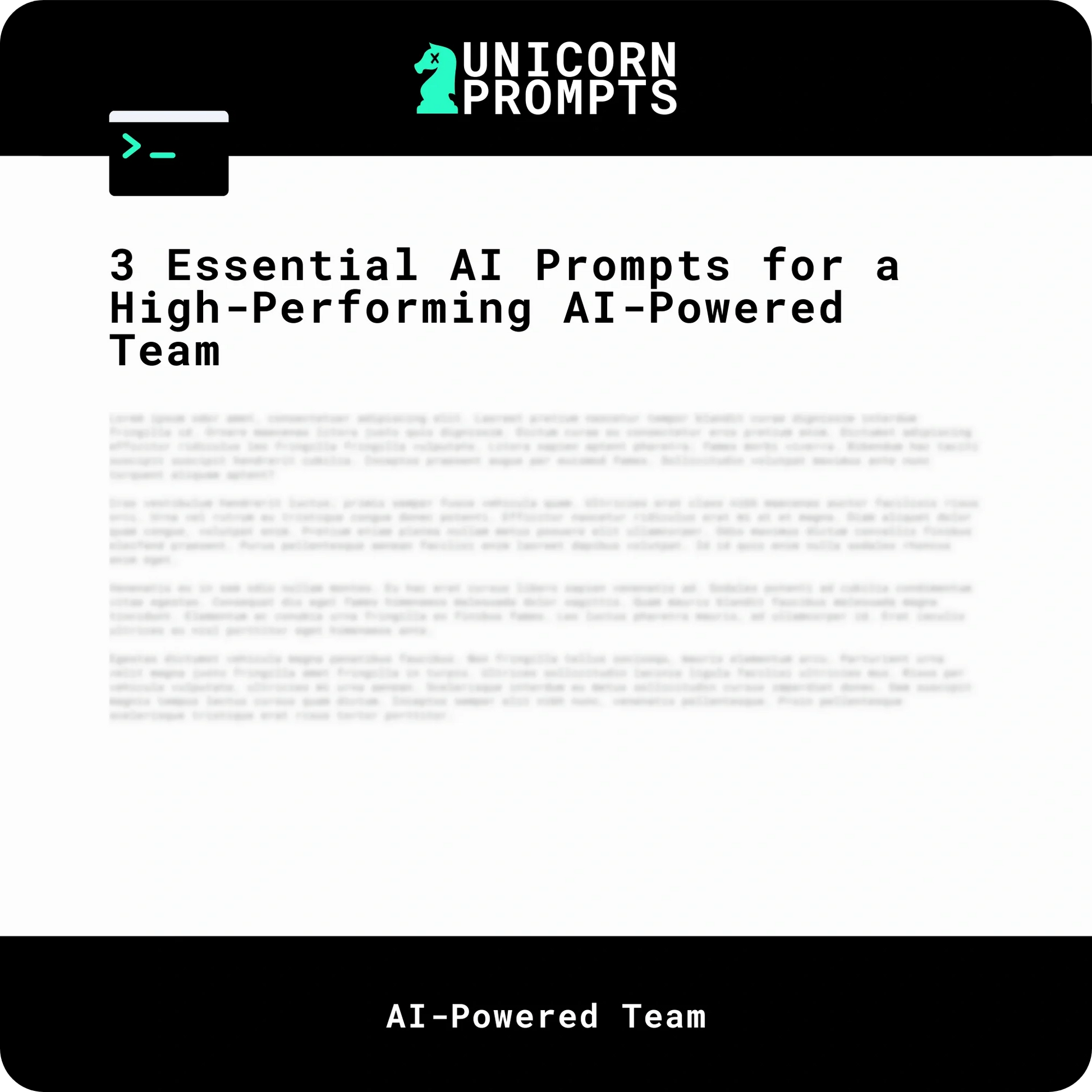 3 Essential AI Prompts for a High-Performing AI-Powered Team