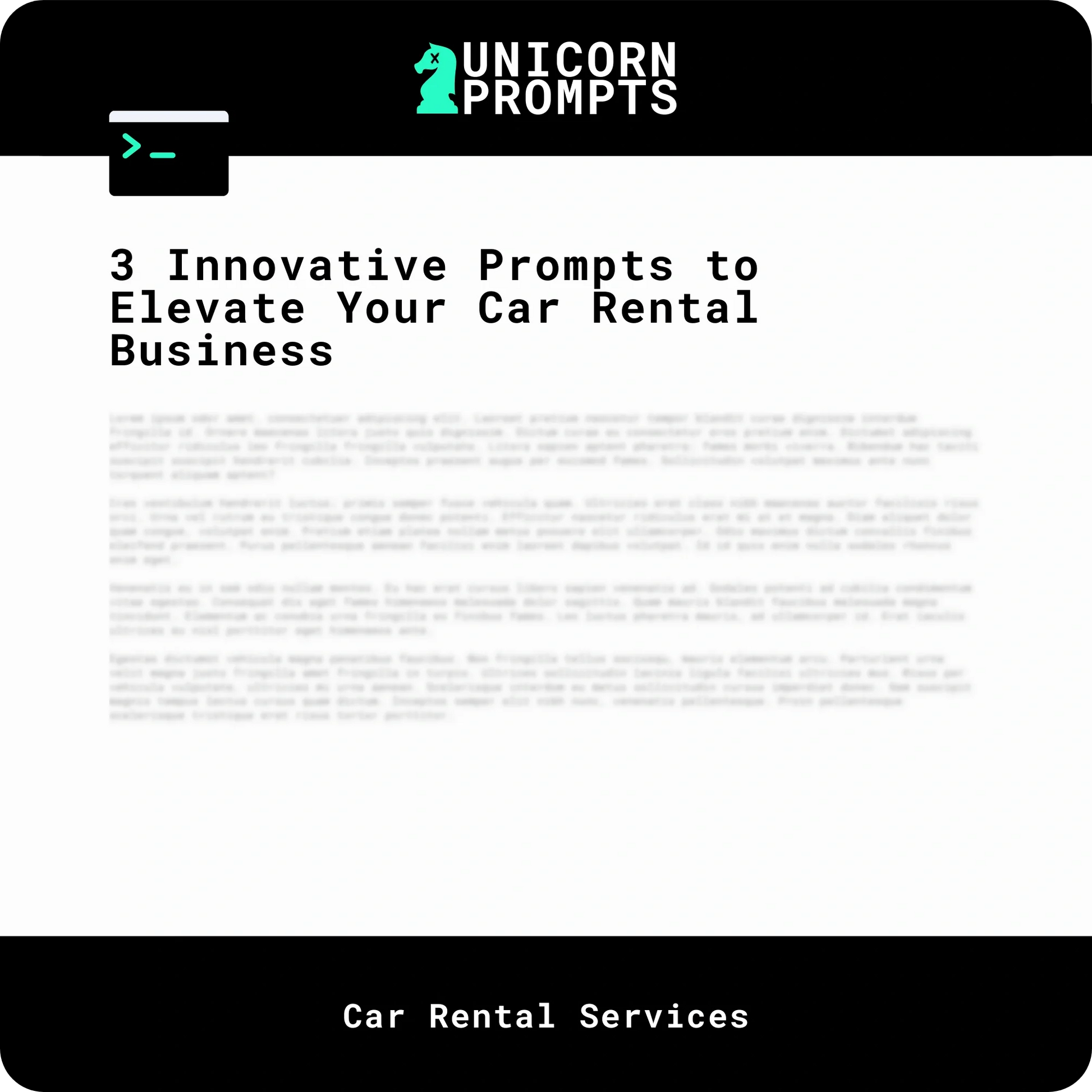 3 Innovative Prompts to Elevate Your Car Rental Business