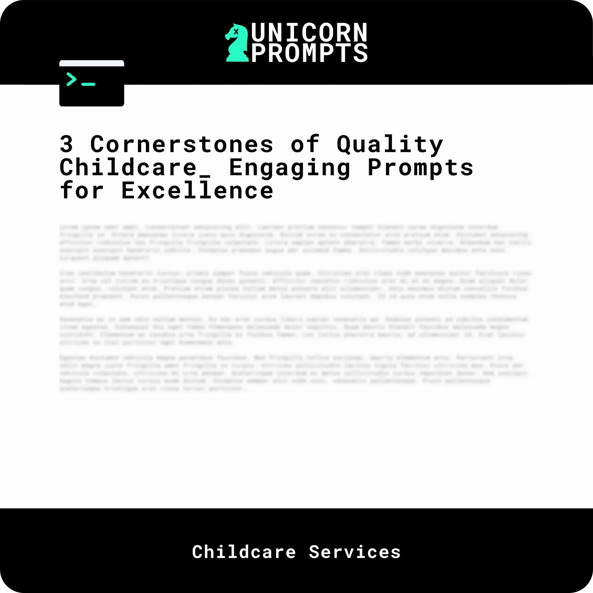 3 Cornerstones of Quality Childcare_ Engaging Prompts for Excellence