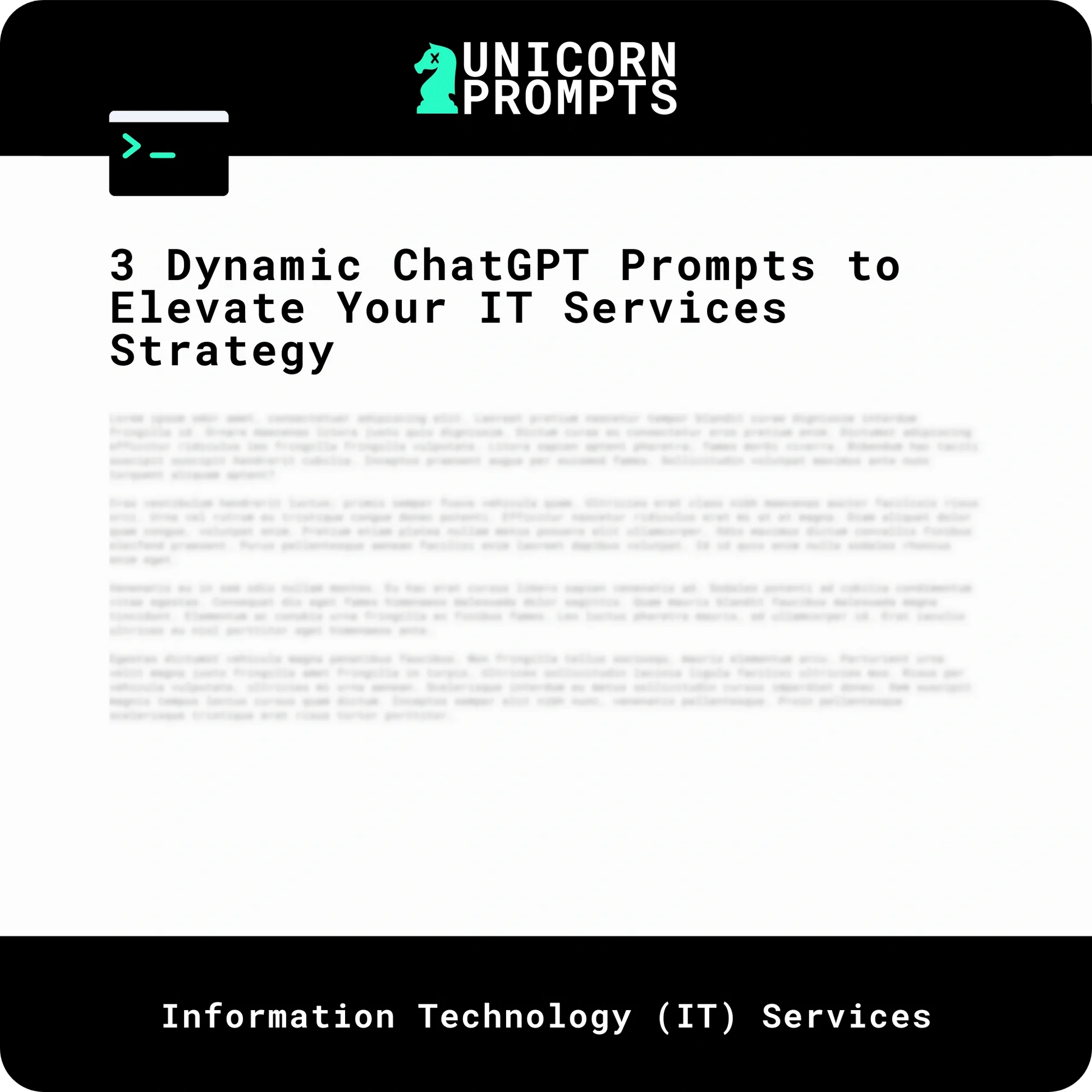 3 Dynamic ChatGPT Prompts to Elevate Your IT Services Strategy
