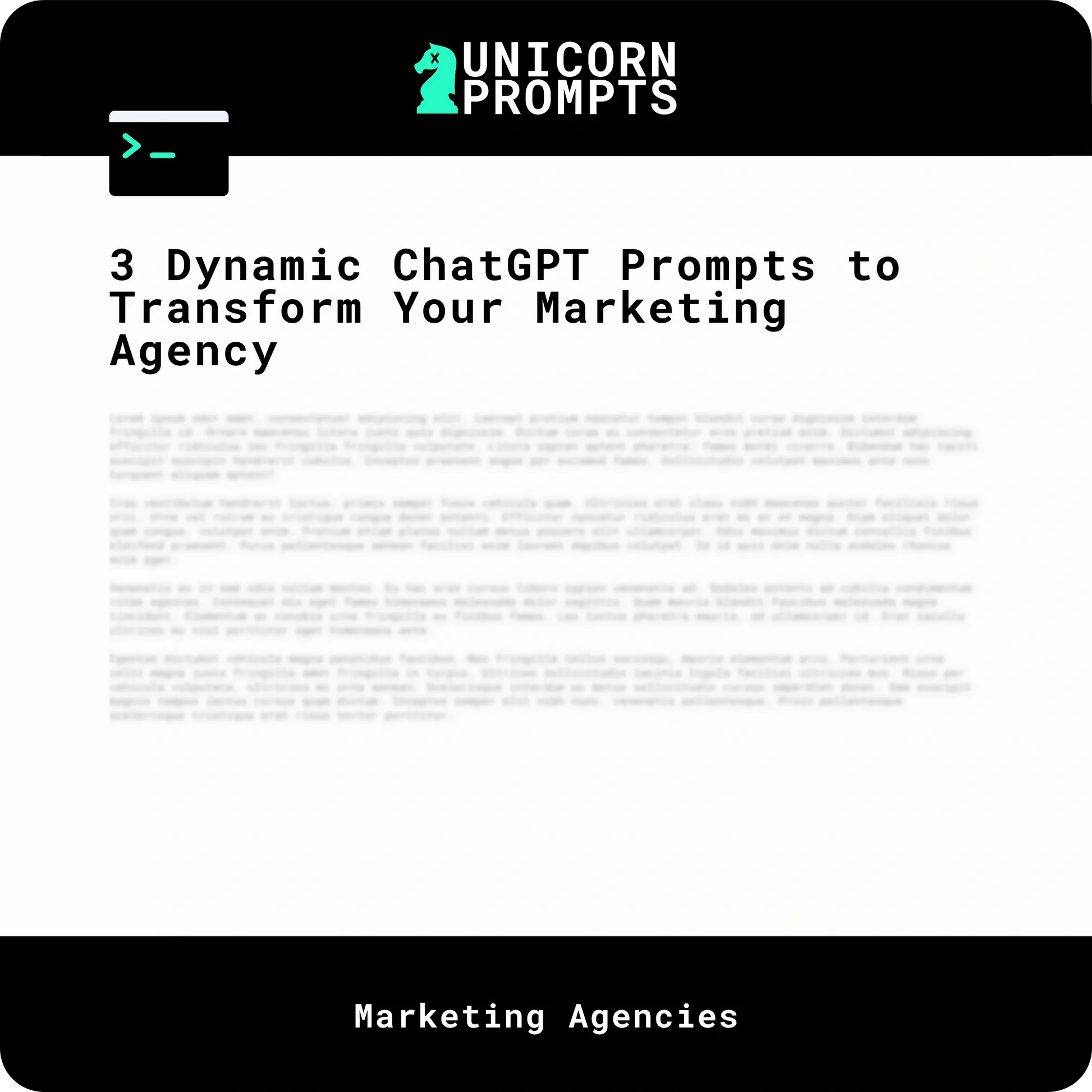 3 Dynamic ChatGPT Prompts to Transform Your Marketing Agency