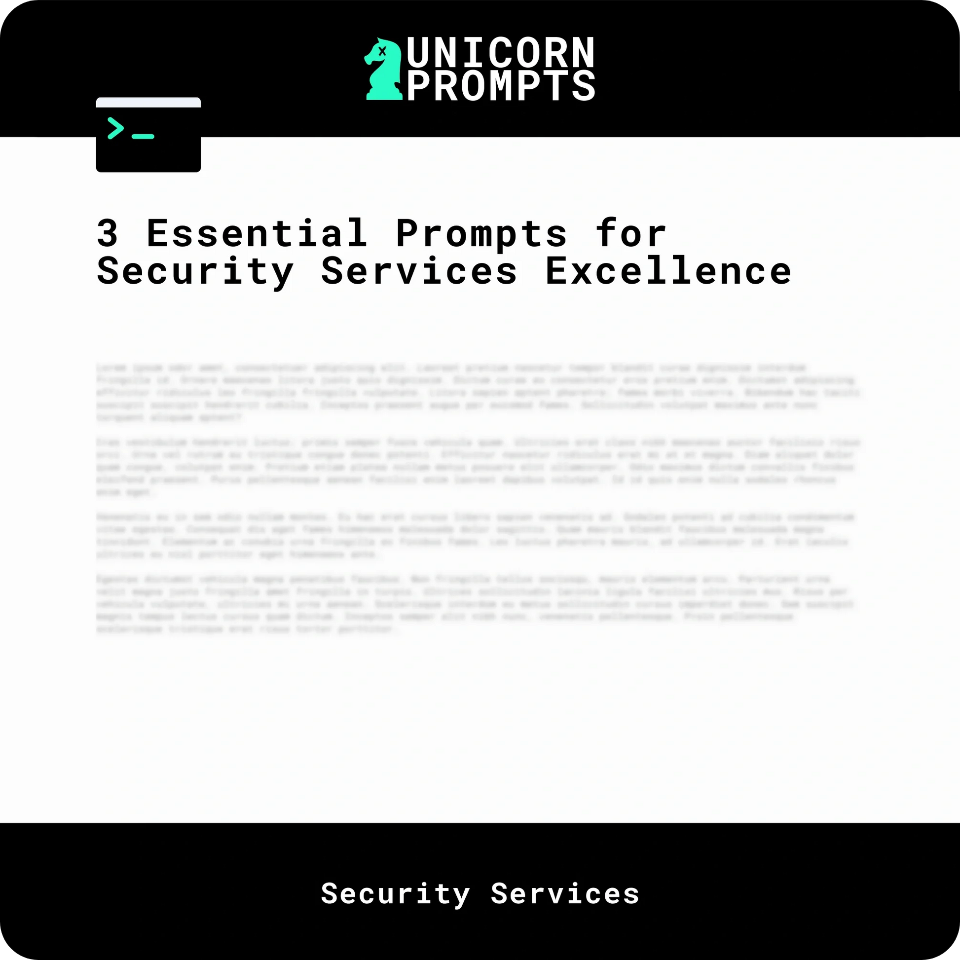 3 Essential Prompts for Security Services Excellence