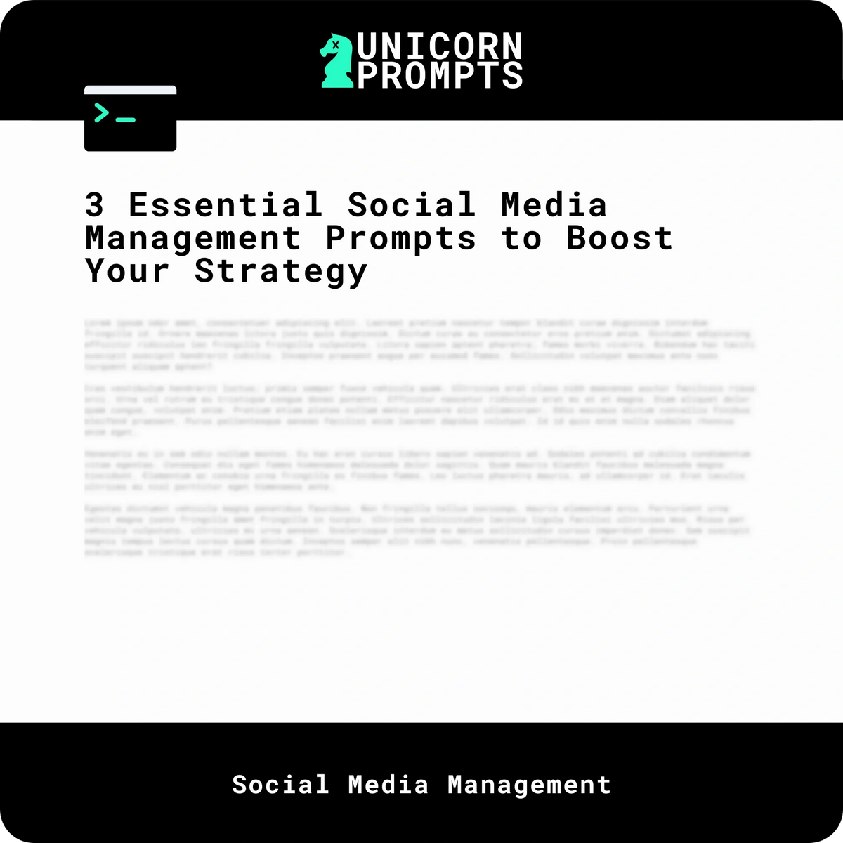 3 Essential Social Media Management Prompts to Boost Your Strategy – Unicorn prompts