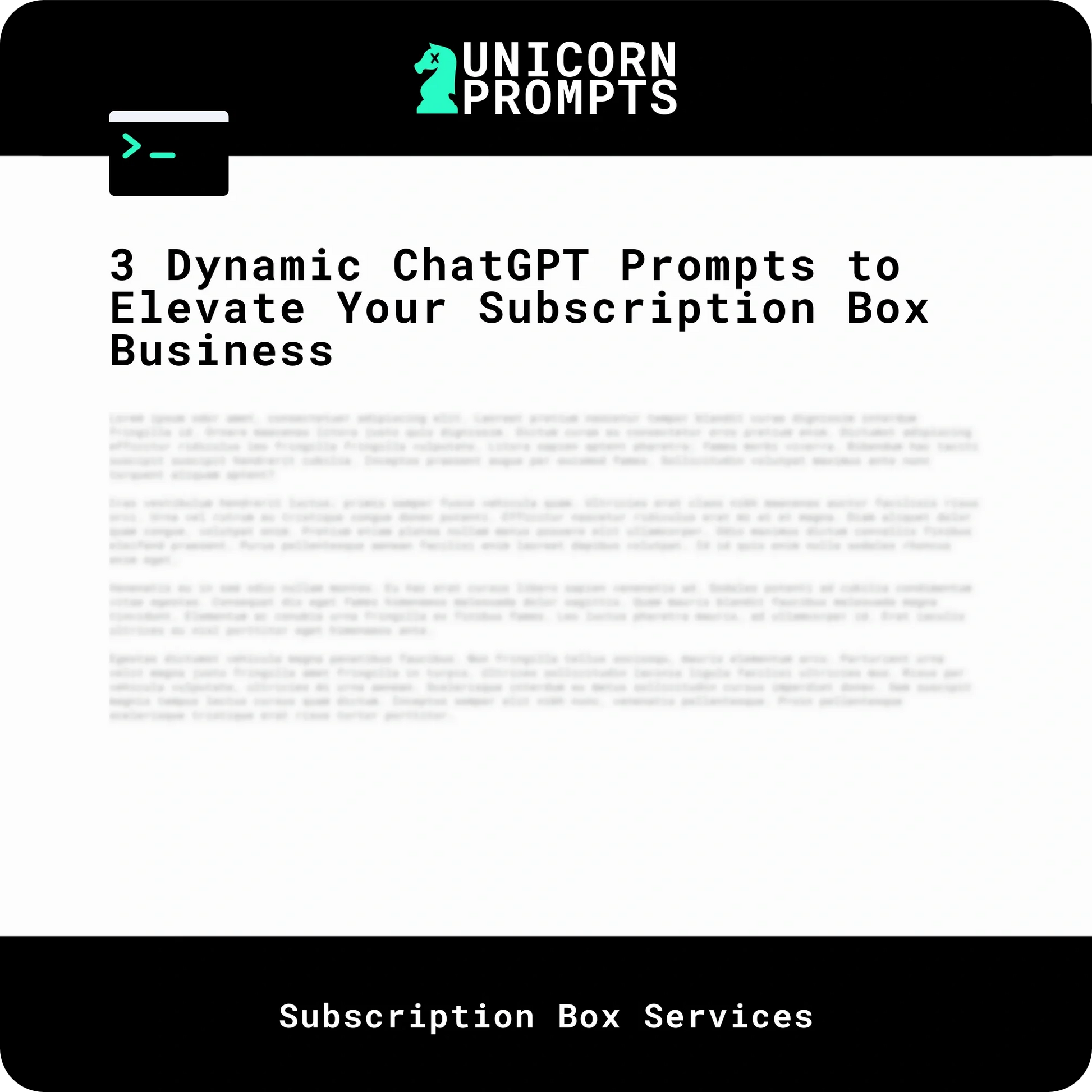3 Dynamic ChatGPT Prompts to Elevate Your Subscription Box Business