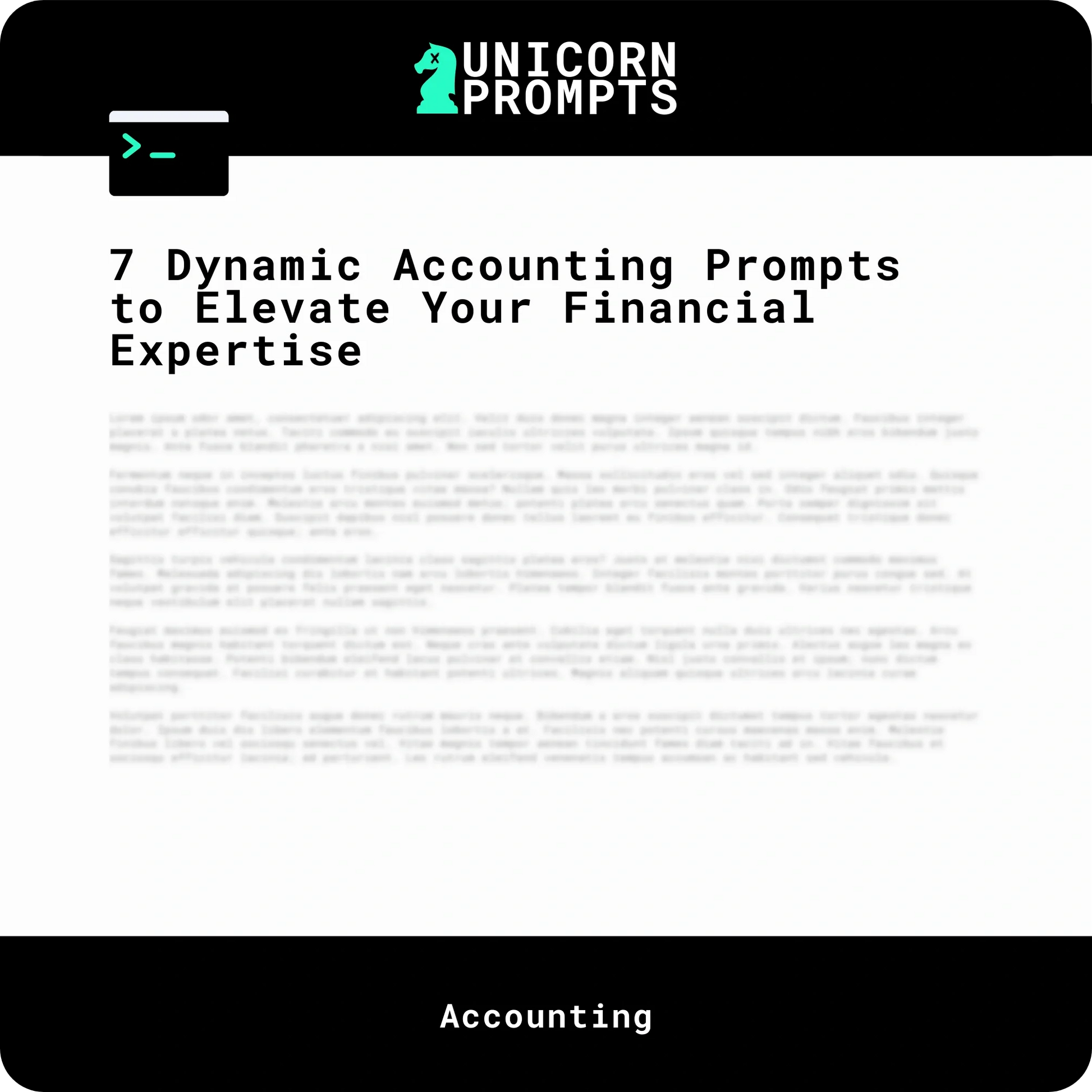 7 Dynamic Accounting Prompts to Elevate Your Financial Expertise