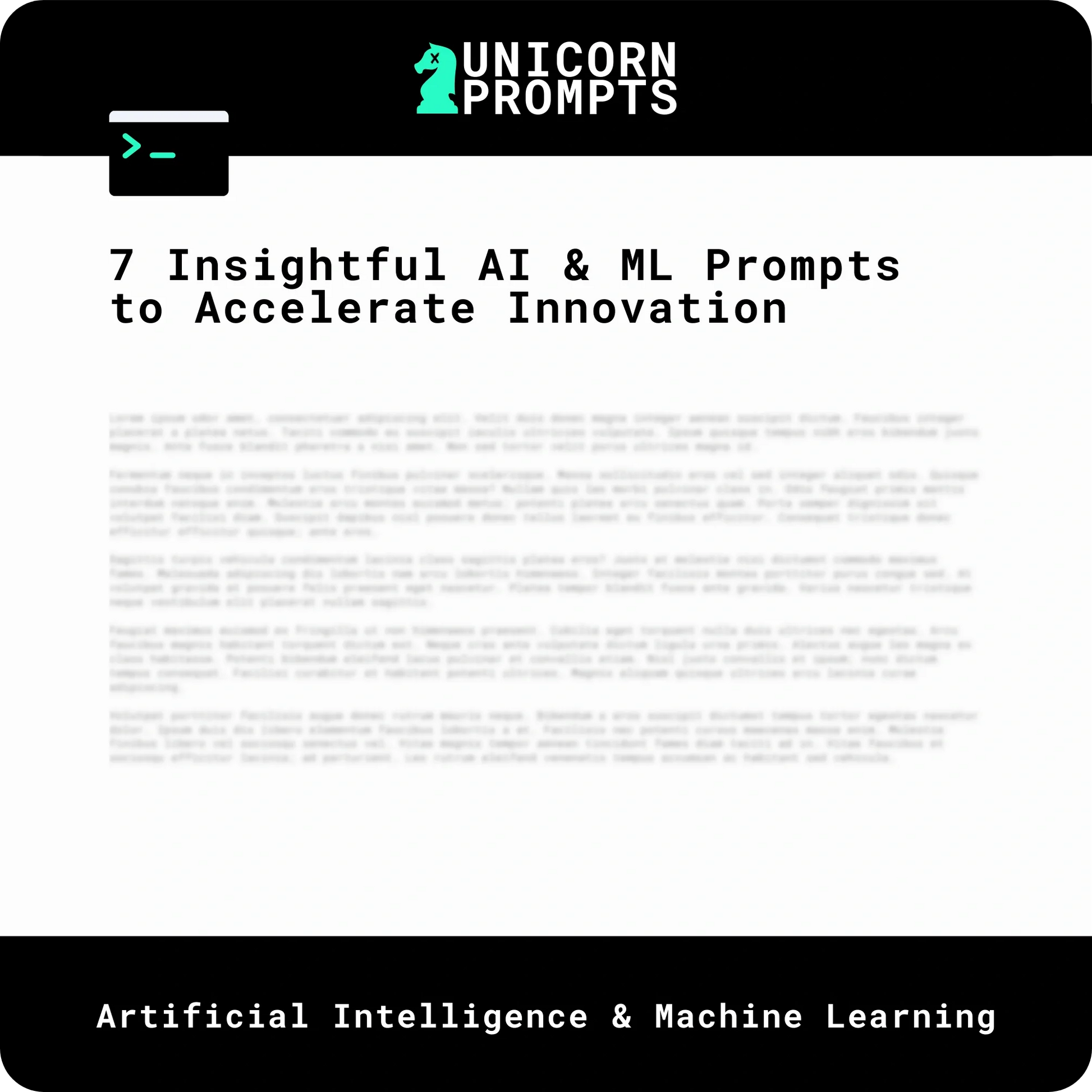7 Insightful AI & ML Prompts to Accelerate Innovation