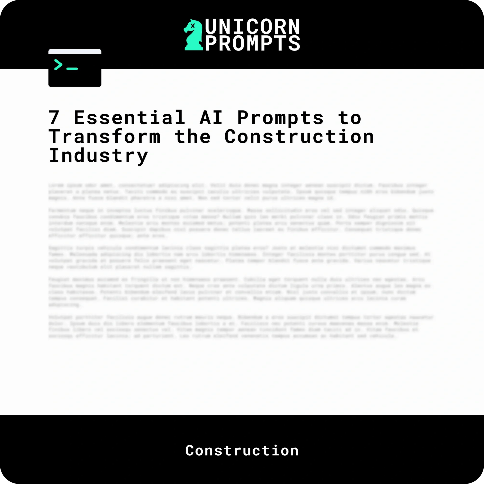 7 Essential AI Prompts to Transform the Construction Industry
