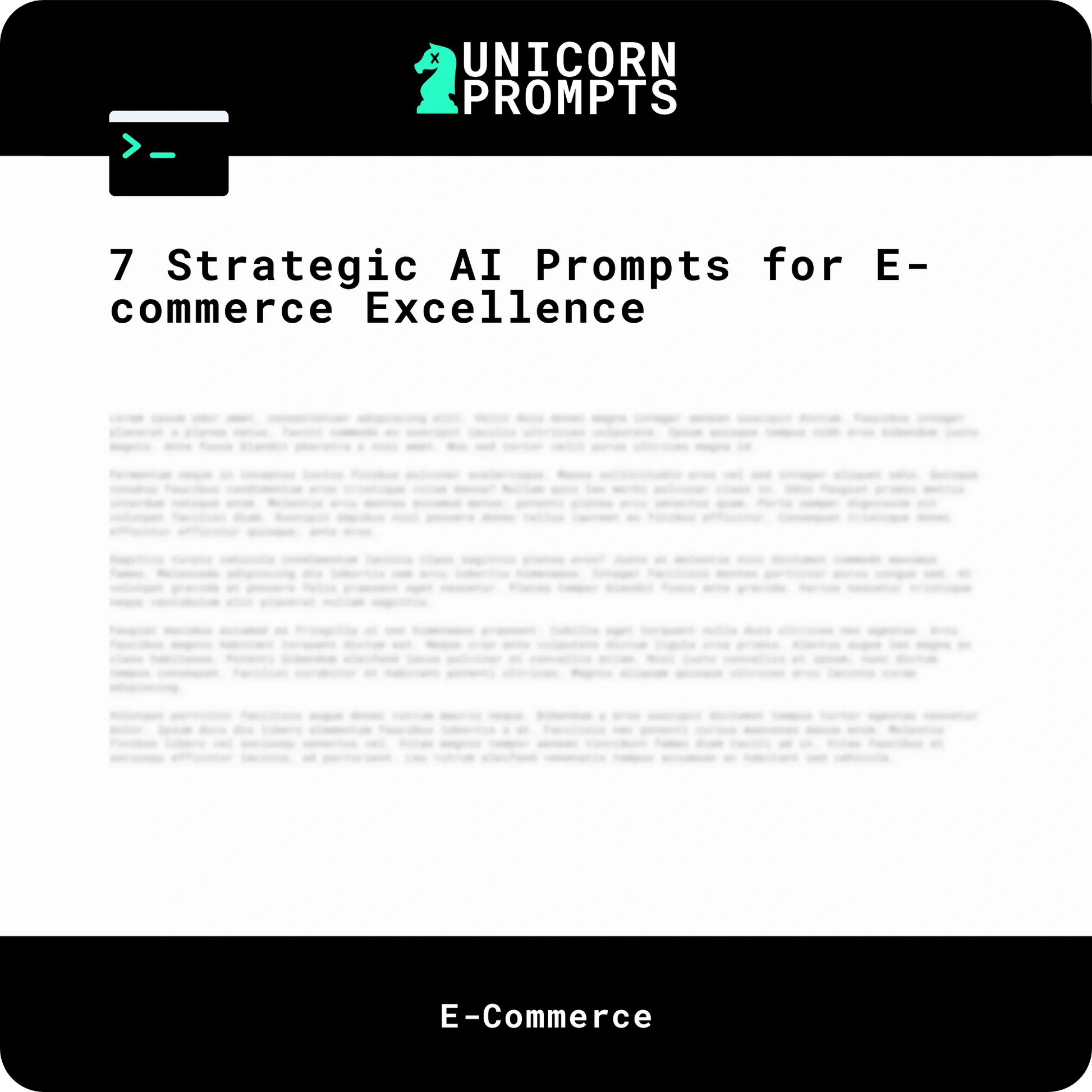 7 Strategic AI Prompts for E-commerce Excellence