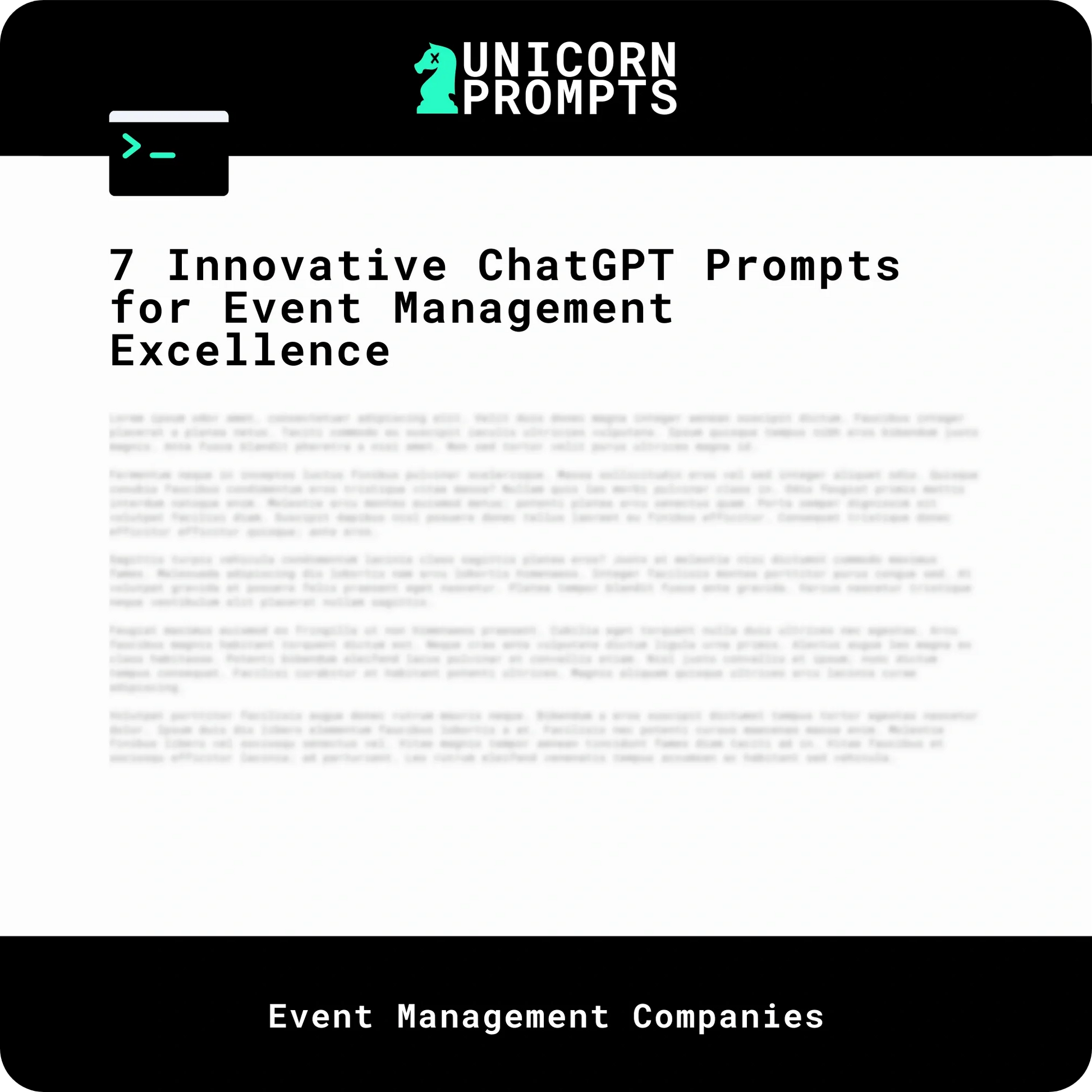7 Innovative ChatGPT Prompts for Event Management Excellence