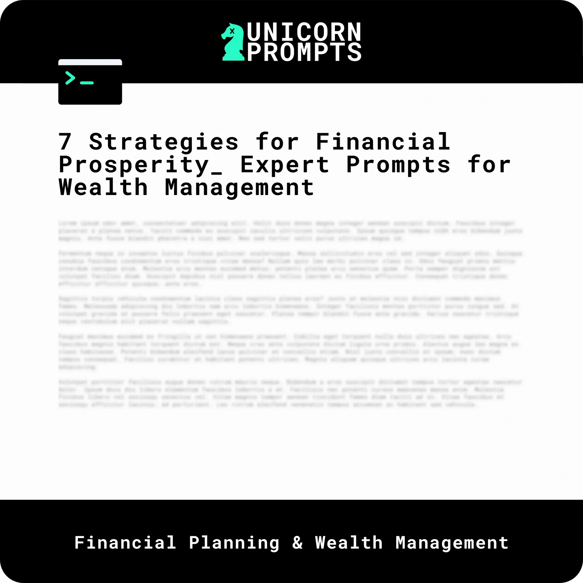 7 Strategies for Financial Prosperity_ Expert Prompts for Wealth Management
