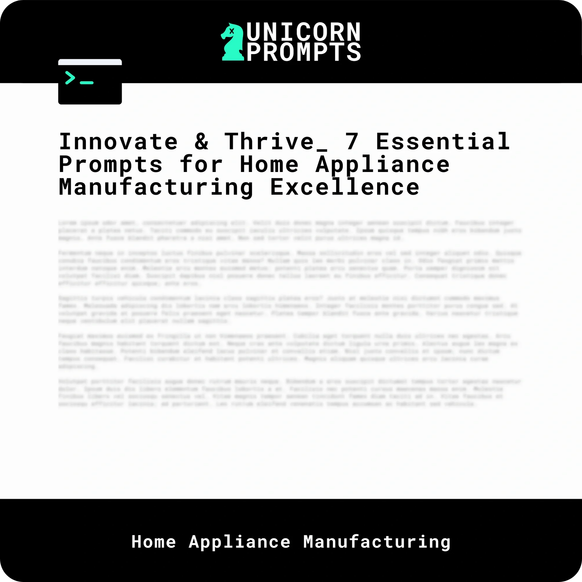 Innovate & Thrive_ 7 Essential Prompts for Home Appliance Manufacturing Excellence