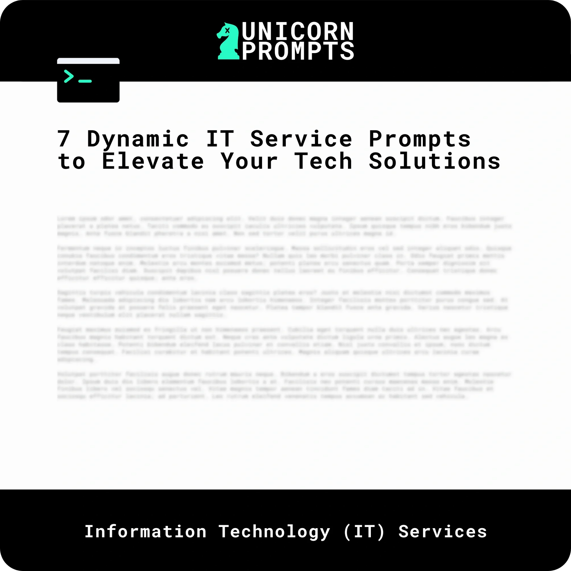 7 Dynamic IT Service Prompts to Elevate Your Tech Solutions