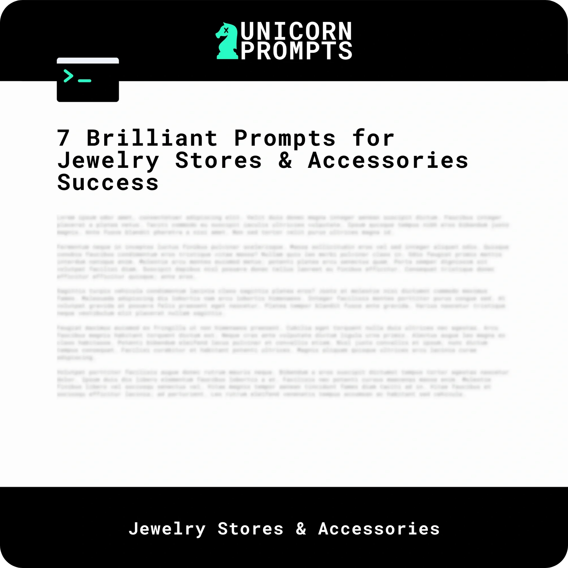 7 Brilliant Prompts for Jewelry Stores & Accessories Success