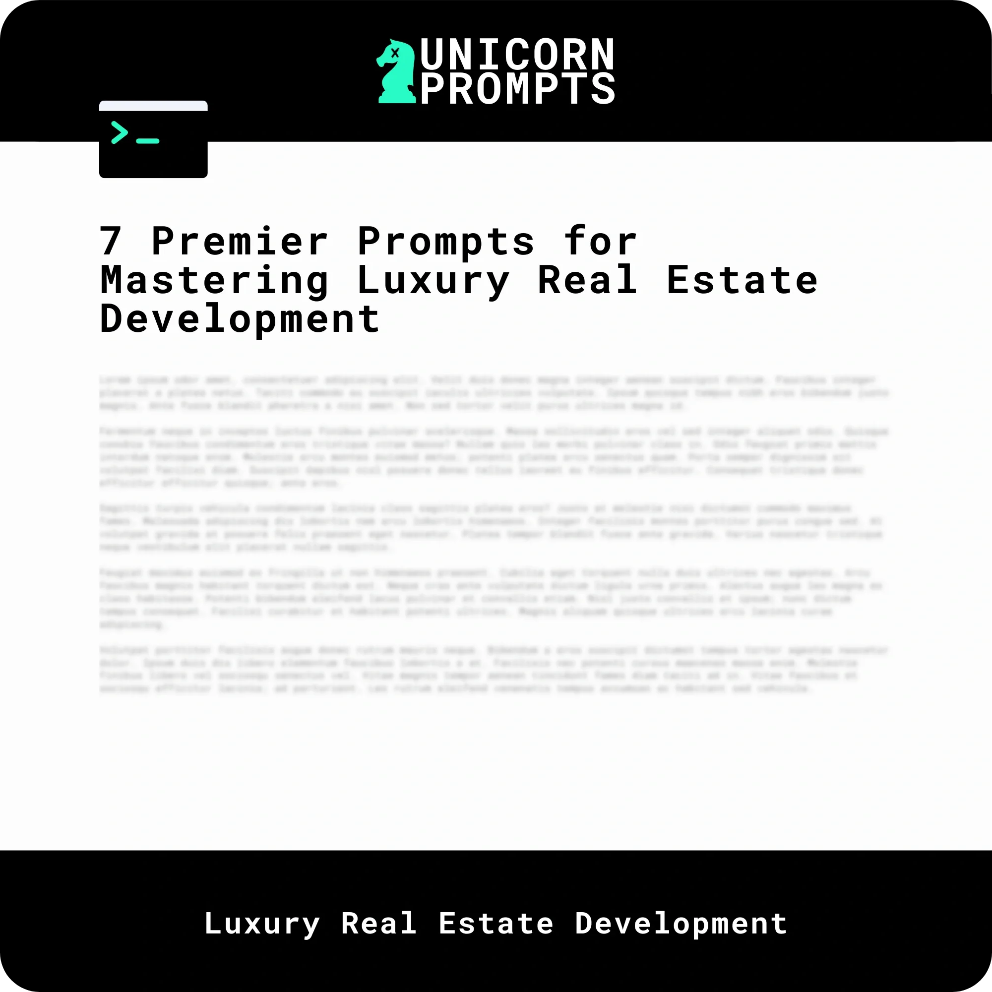 7 Premier Prompts for Mastering Luxury Real Estate Development ...