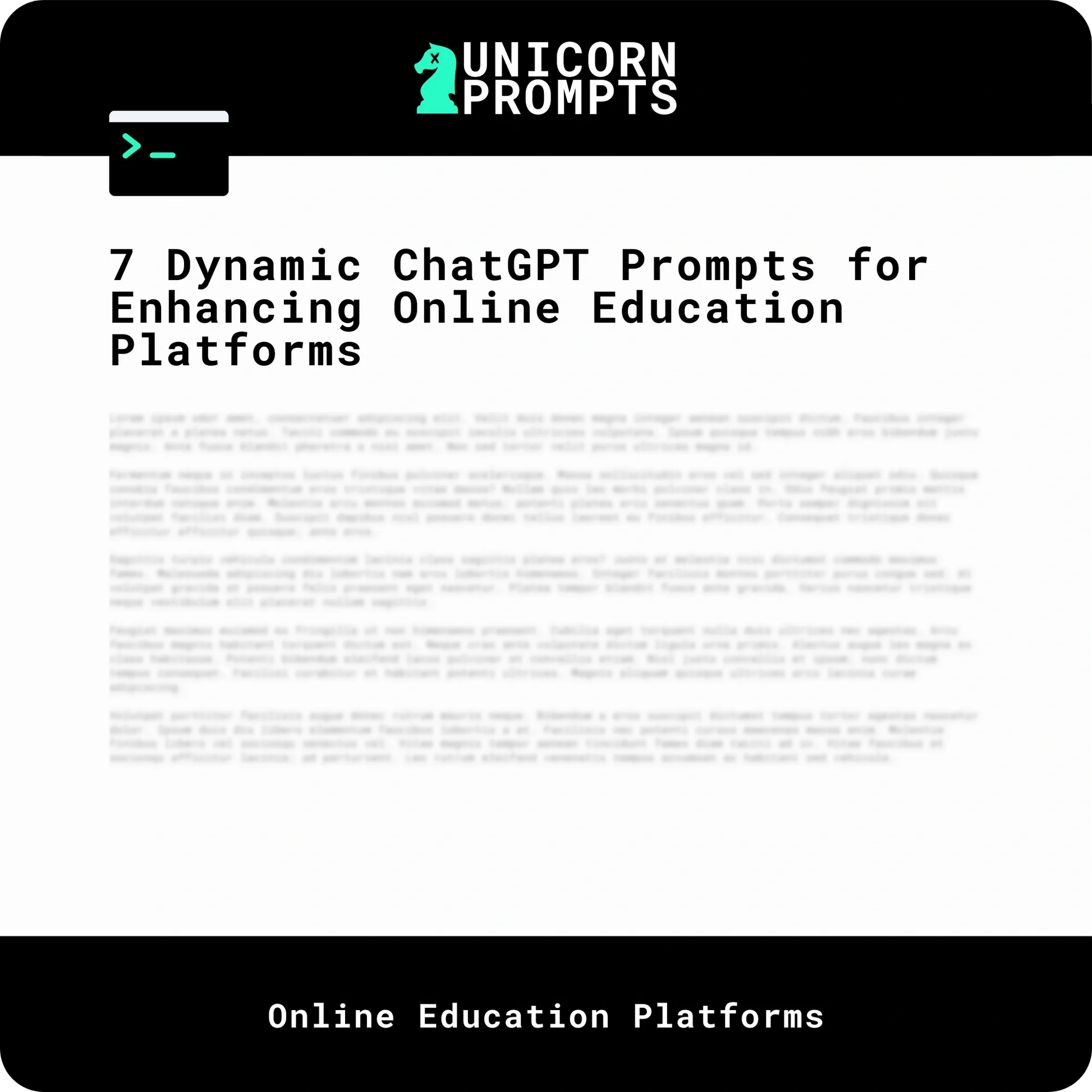 7 Dynamic ChatGPT Prompts for Enhancing Online Education Platforms