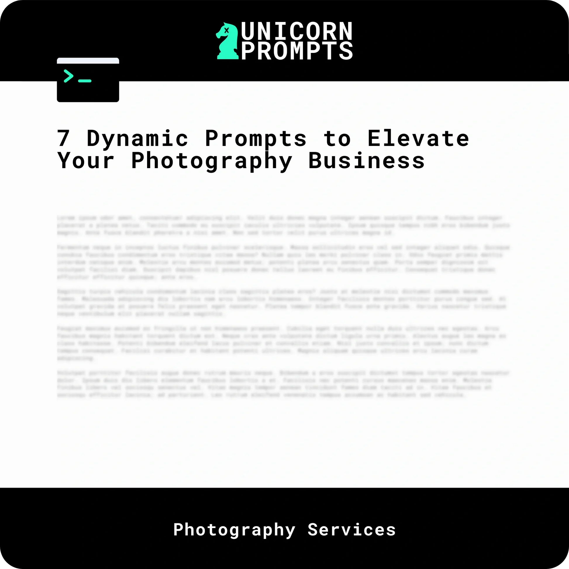 7 Dynamic Prompts to Elevate Your Photography Business