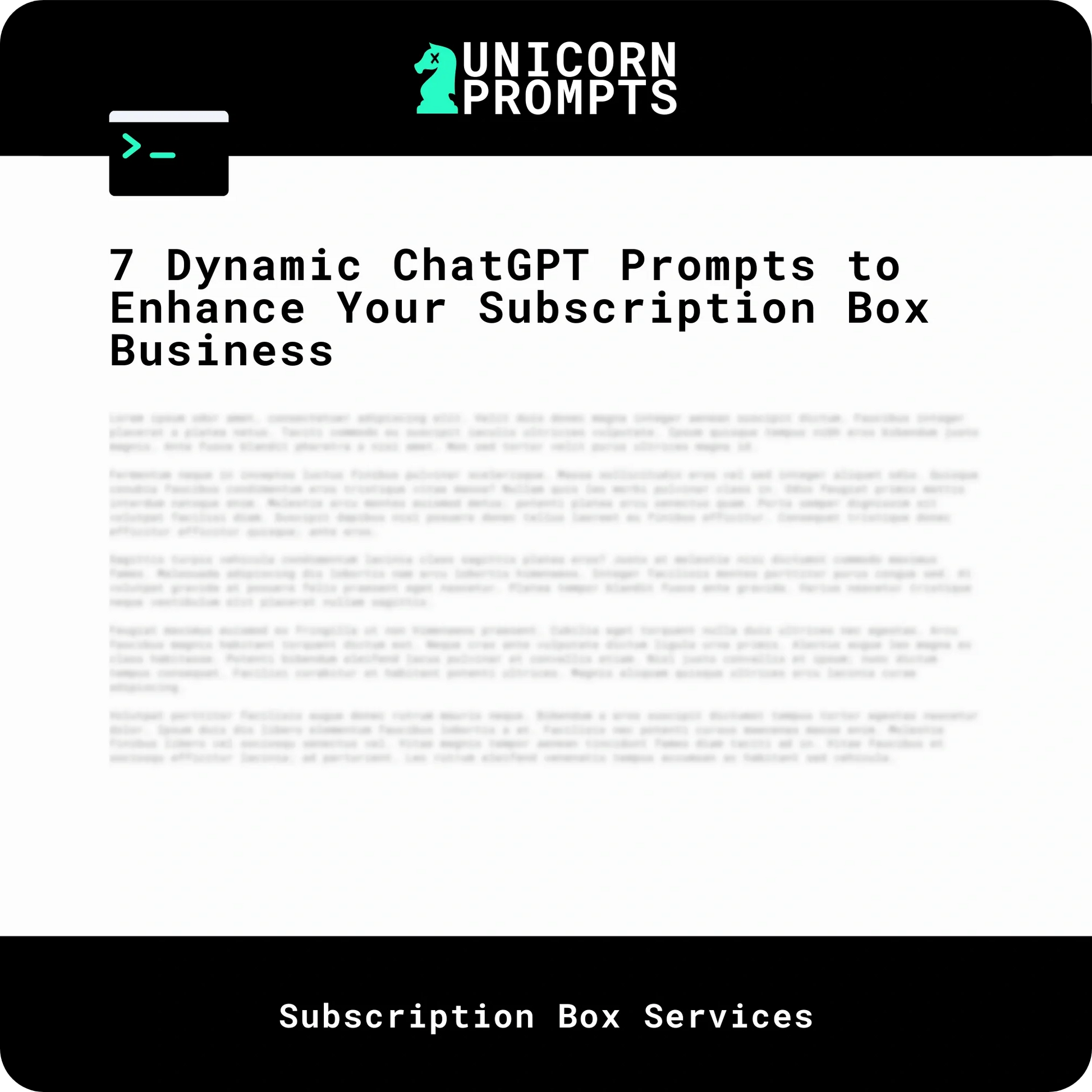 7 Dynamic ChatGPT Prompts to Enhance Your Subscription Box Business
