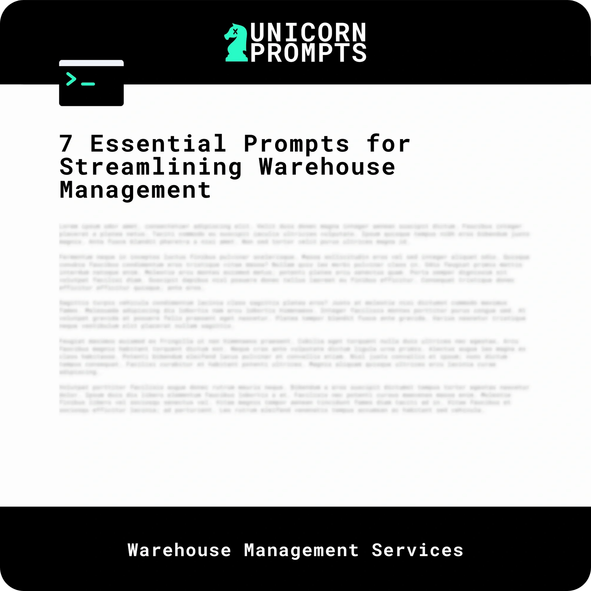7 Essential Prompts for Streamlining Warehouse Management