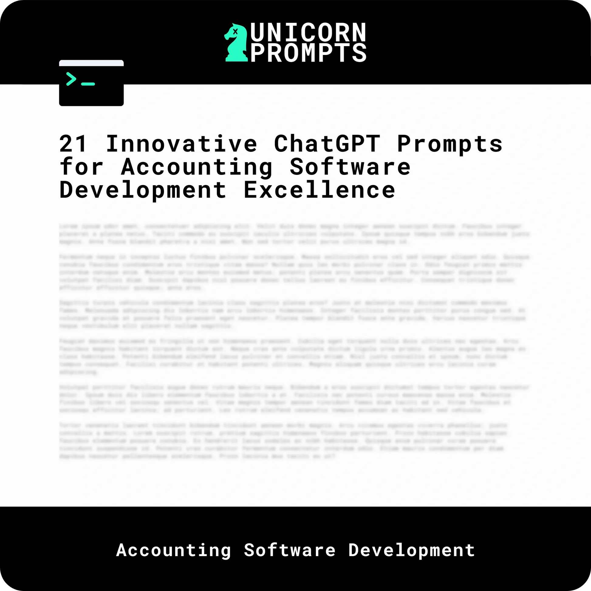 21 Innovative ChatGPT Prompts for Accounting Software Development Excellence