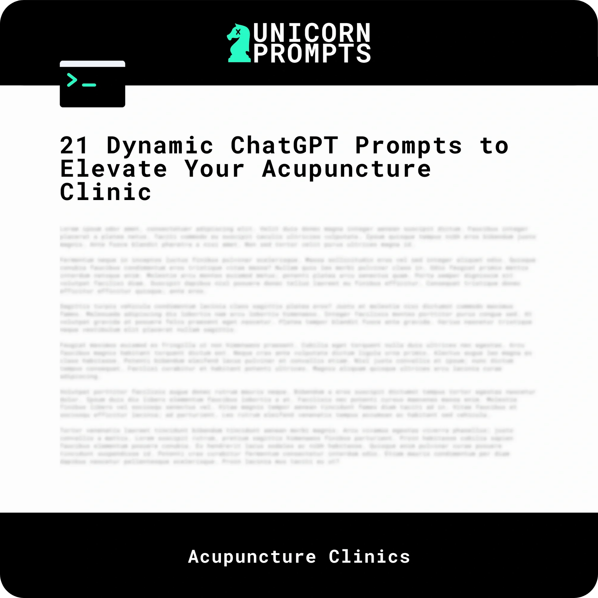 21 Dynamic ChatGPT Prompts to Elevate Your Acupuncture Clinic