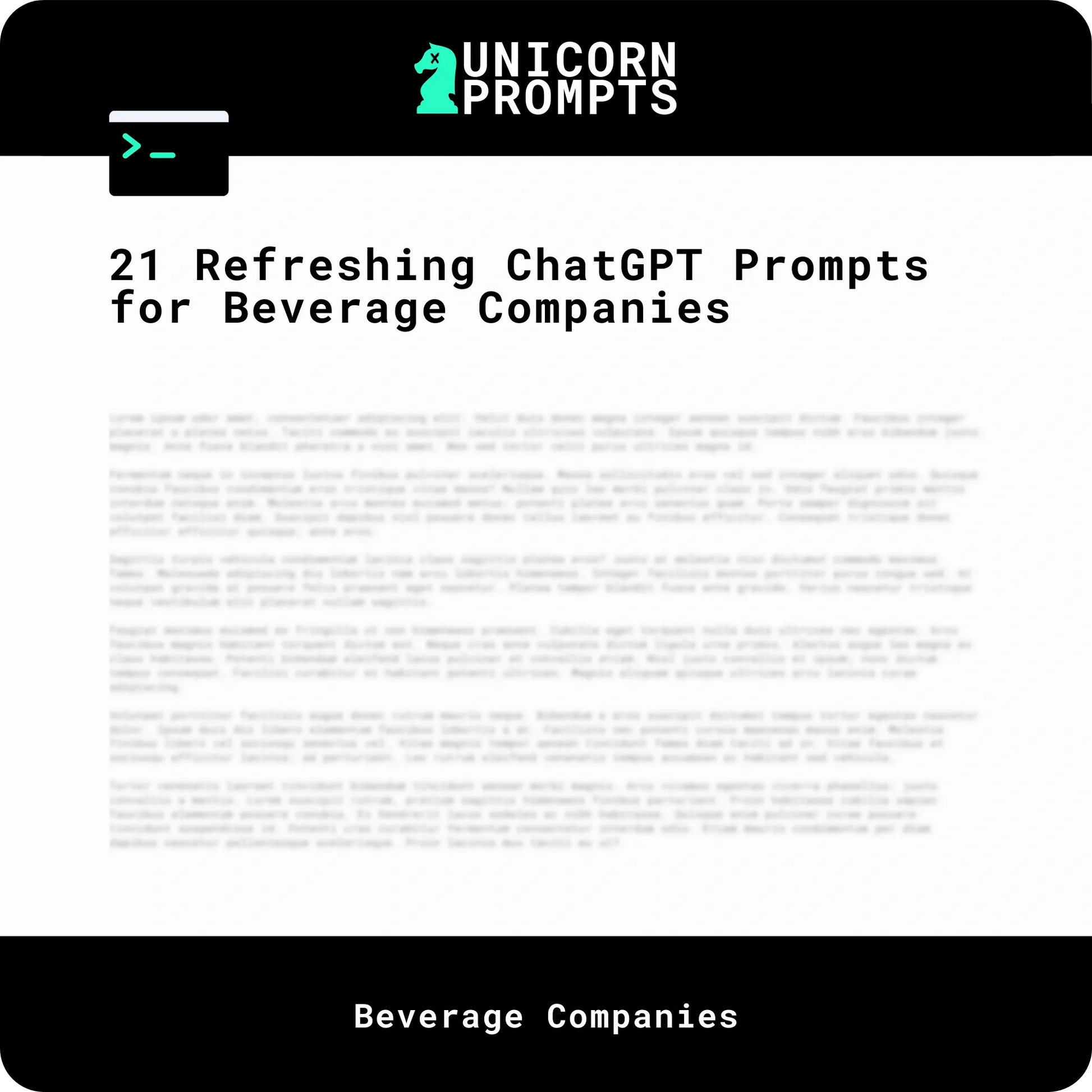 21 Refreshing ChatGPT Prompts for Beverage Companies