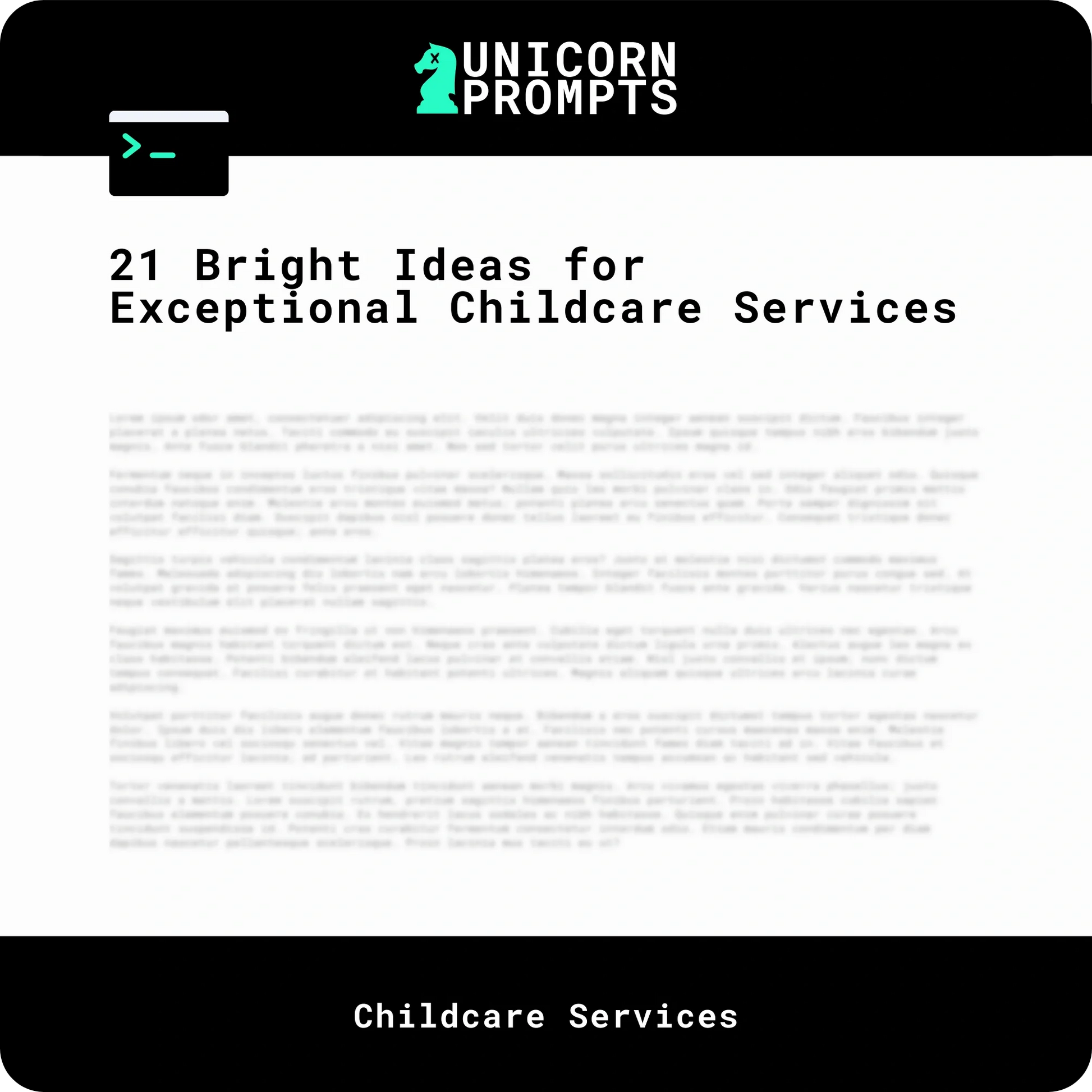 21 Bright Ideas for Exceptional Childcare Services