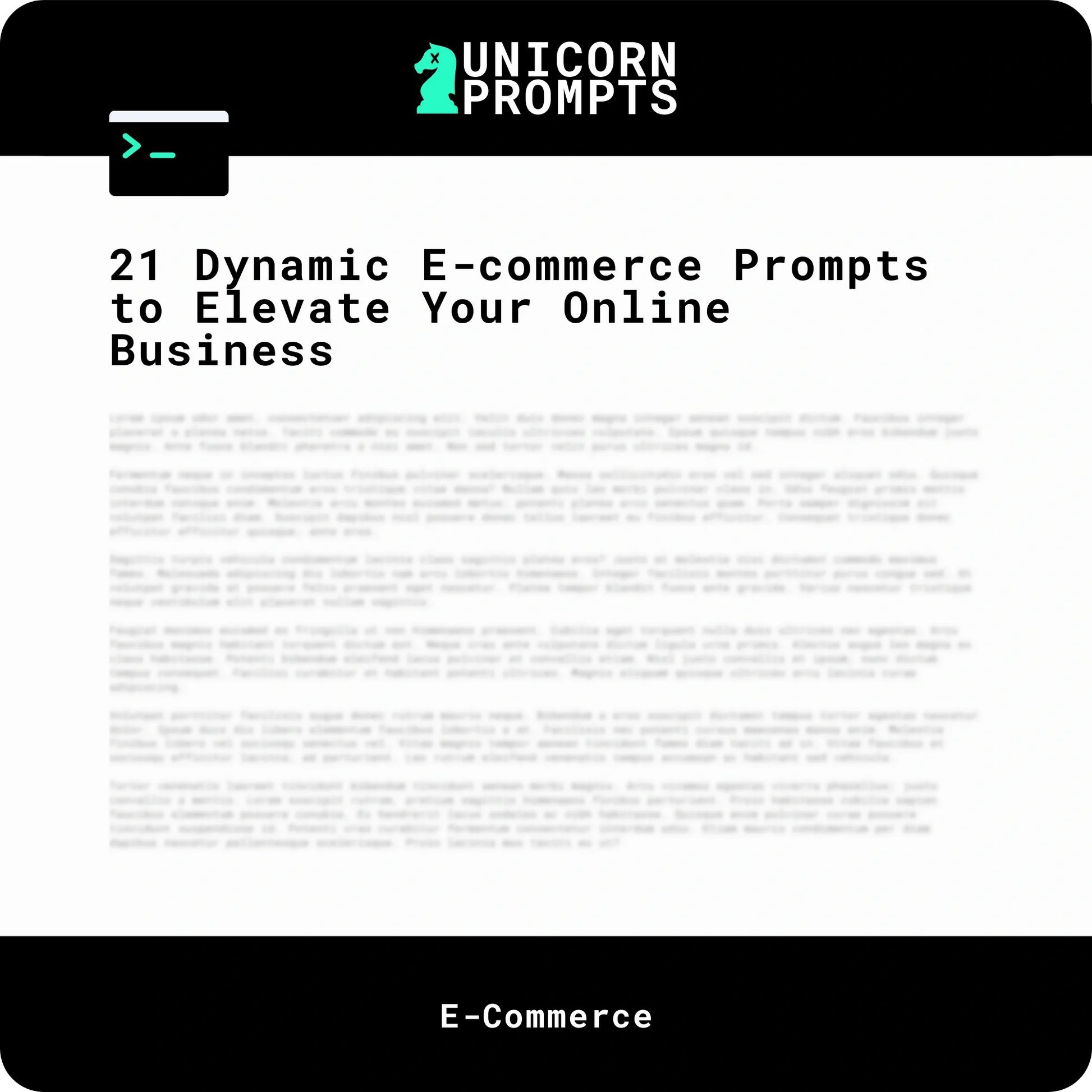 21 Dynamic E-commerce Prompts to Elevate Your Online Business