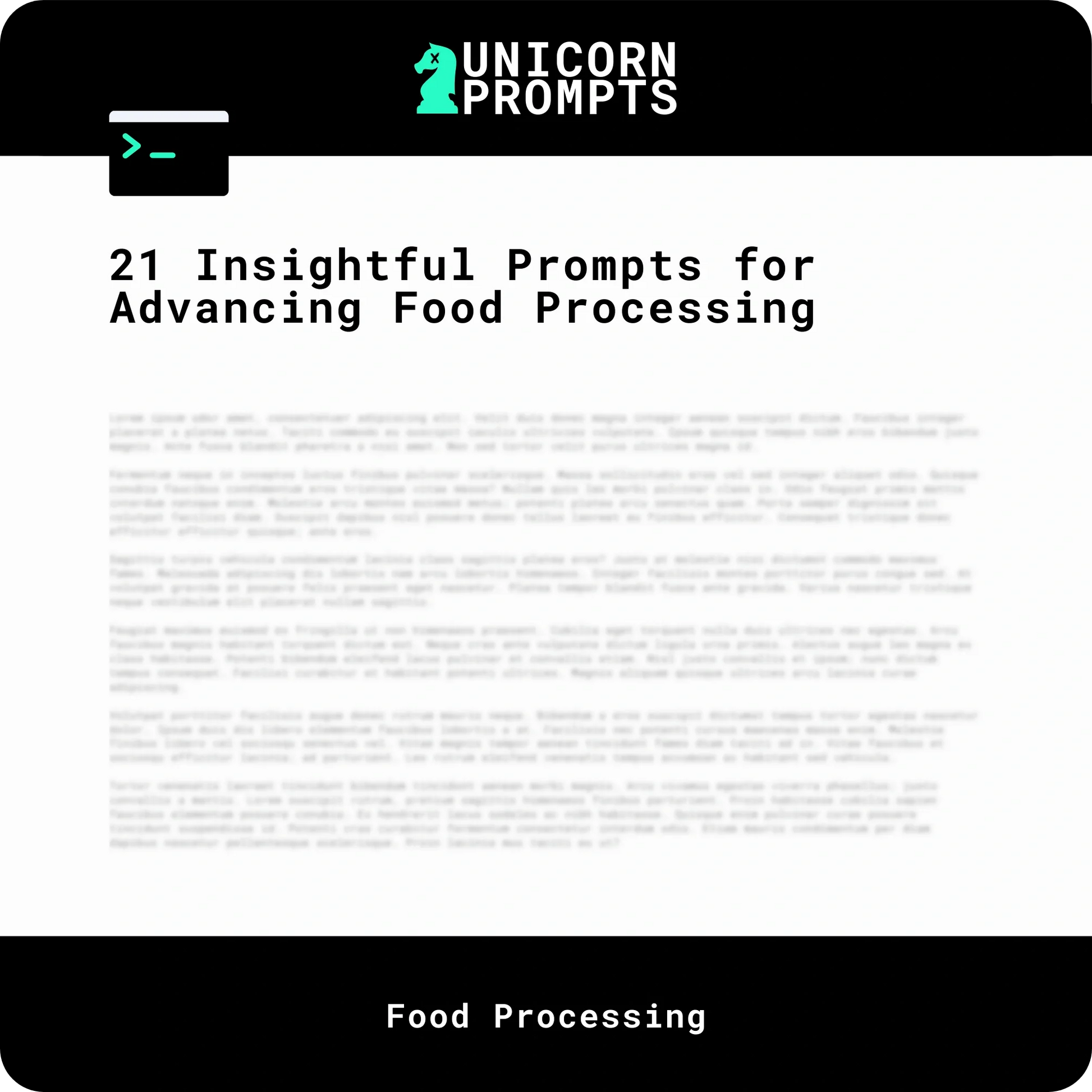 21 Insightful Prompts for Advancing Food Processing