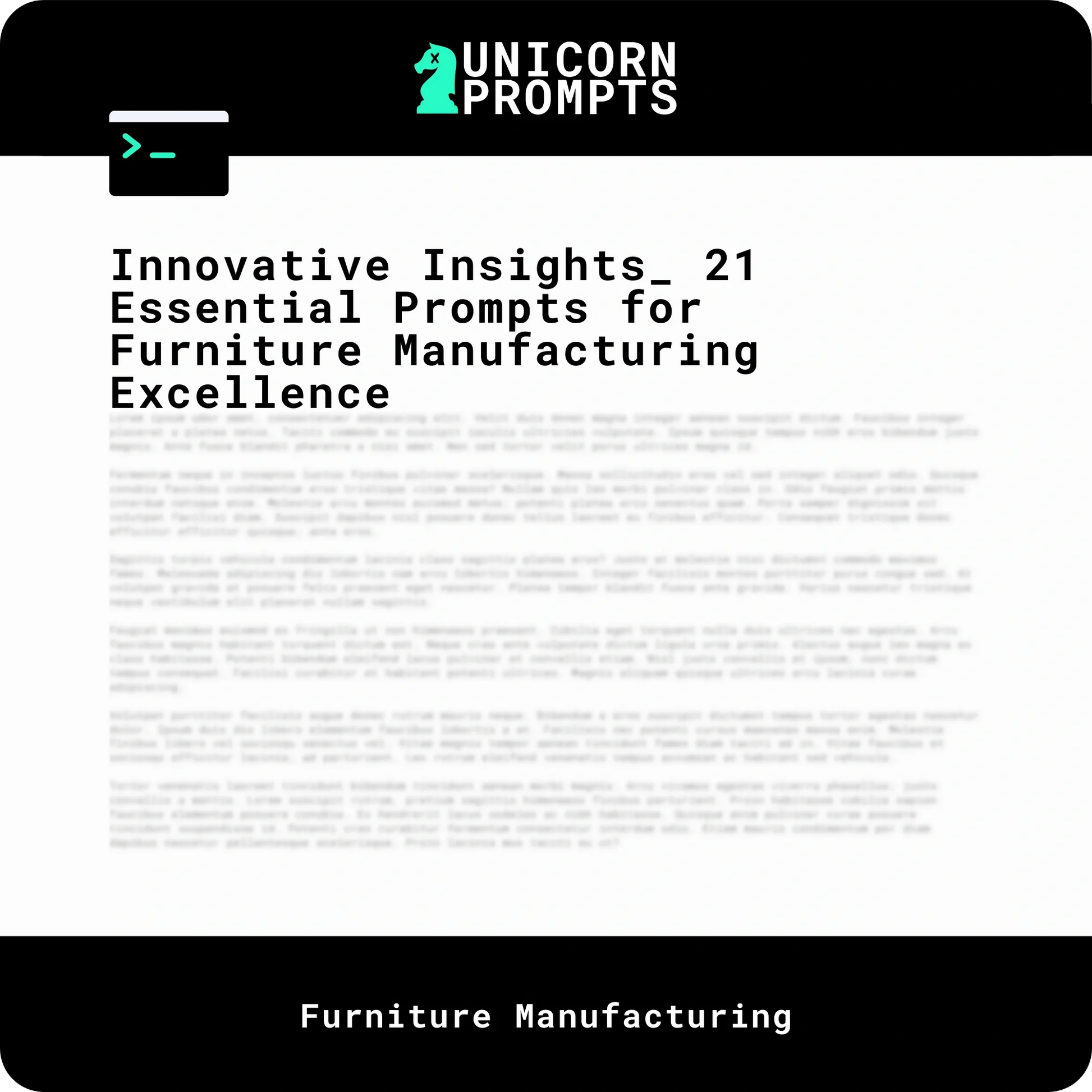 Innovative Insights_ 21 Essential Prompts for Furniture Manufacturing Excellence