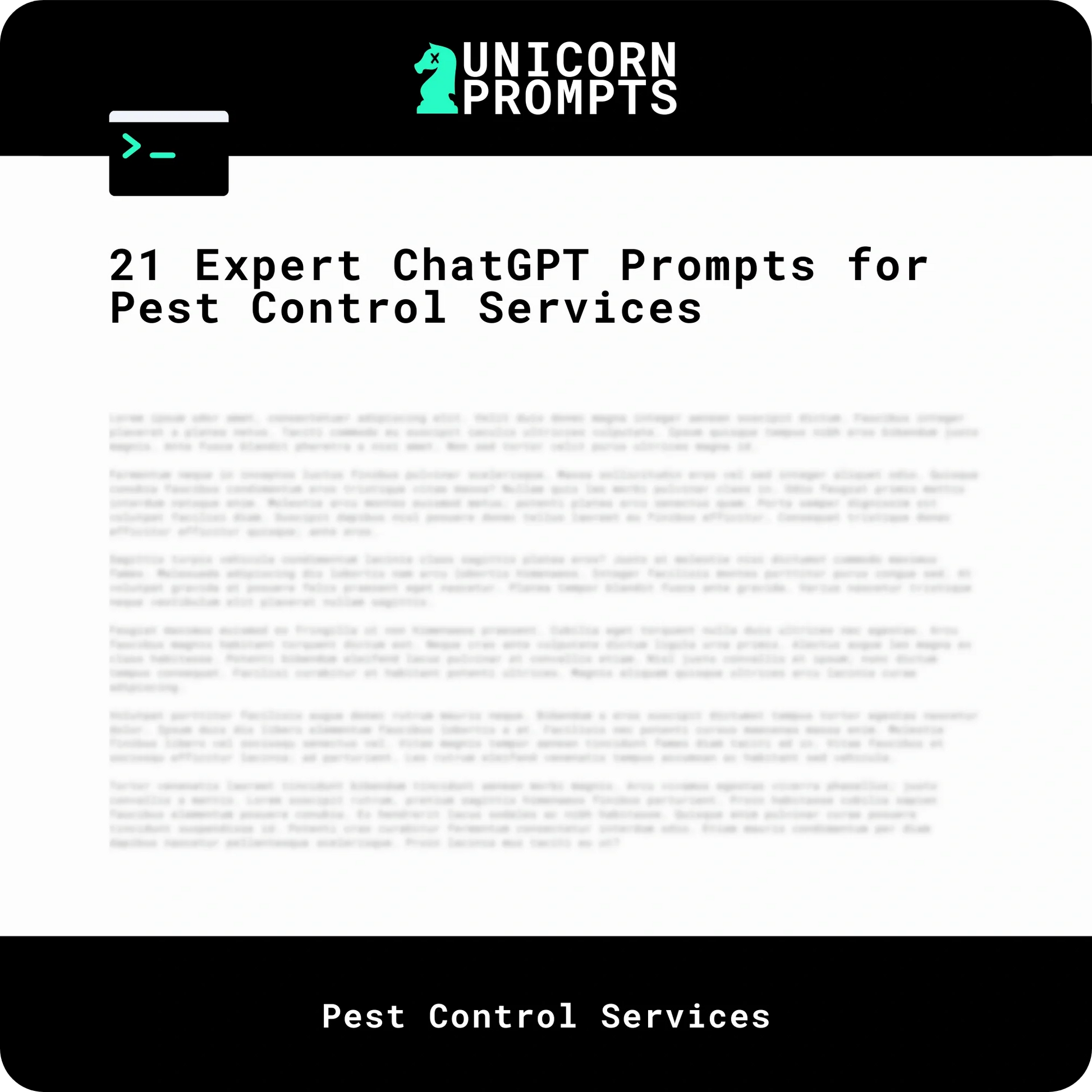 21 Expert ChatGPT Prompts for Pest Control Services