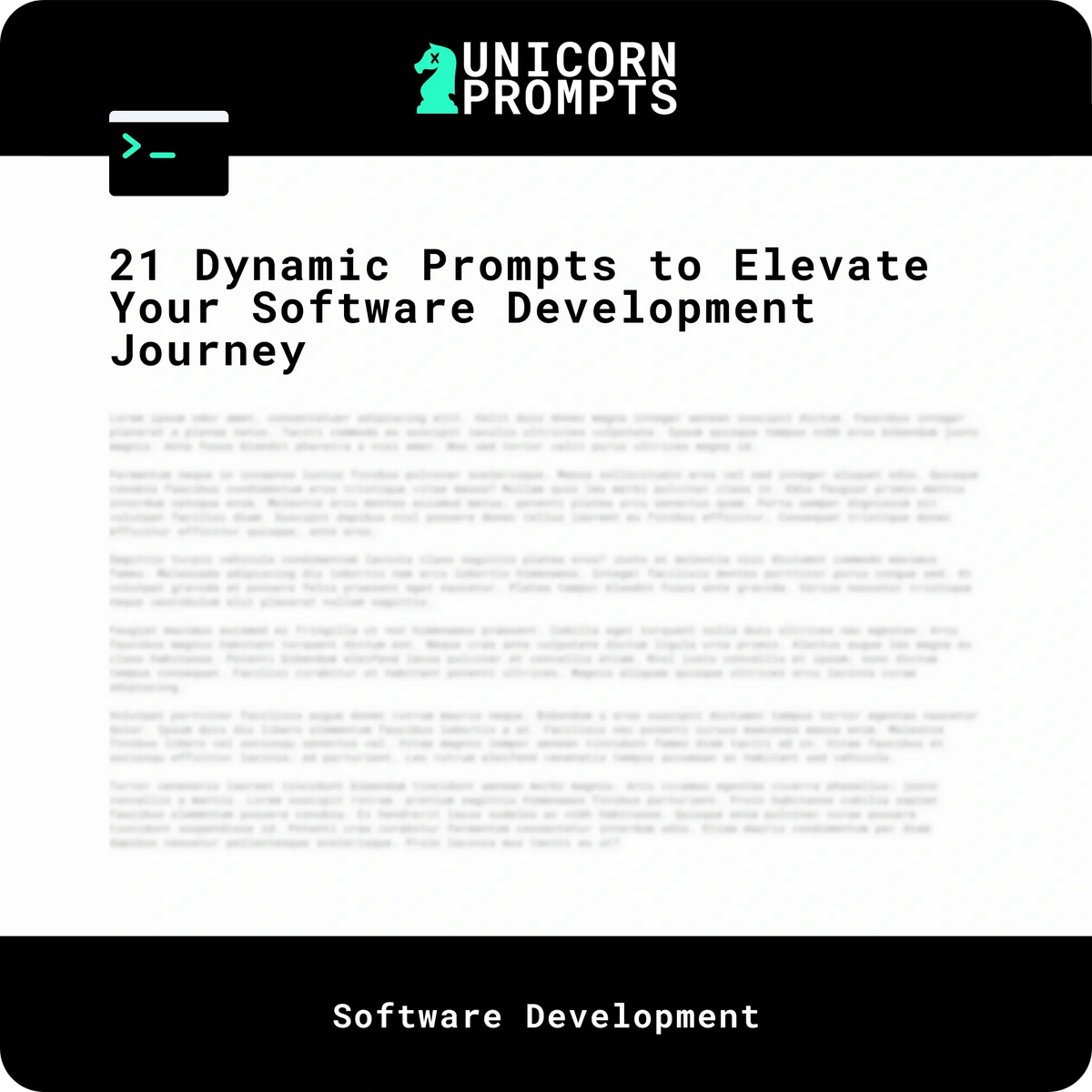 Prompt Dynamic 21 Dynamic Prompts to Elevate Your Software Development Journey ...