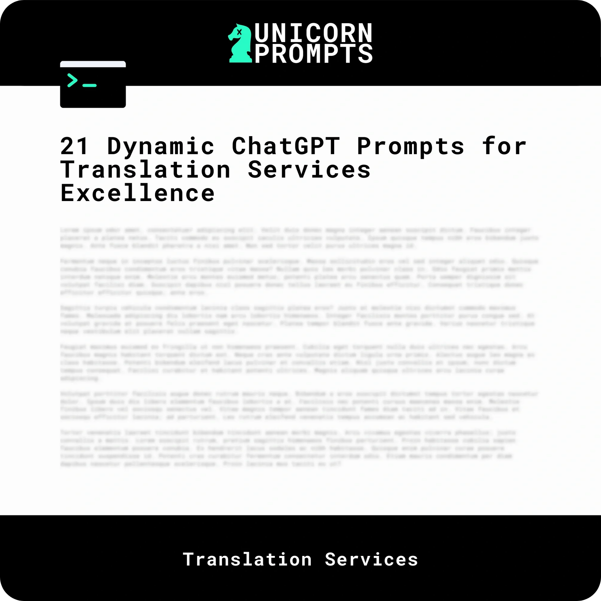 21 Dynamic ChatGPT Prompts for Translation Services Excellence