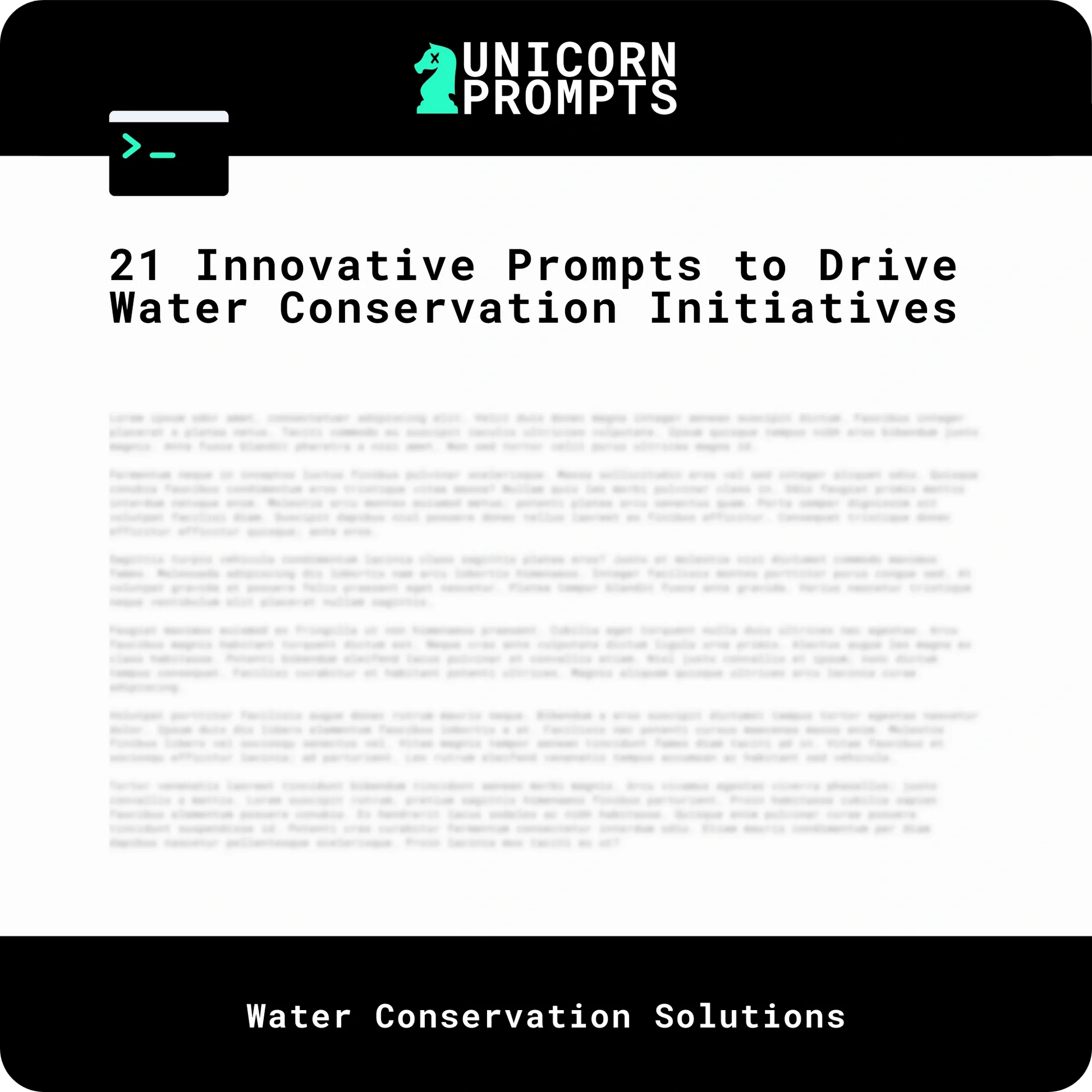 21 Innovative Prompts to Drive Water Conservation Initiatives